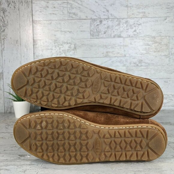 LL BEAN Moccasins Browm Suede‎ Slip On Loafers Driving Shoes WOMENS Size 7 M GUC - Picture 8 of 10